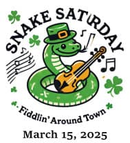 2025 Snake Saturday Logo Fiddilin' Around Town-d